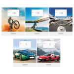 Тетрадь школьная А5 12л клетка, ассорт. "Спорт" (BG) микс цветов (комплект 3 шт)