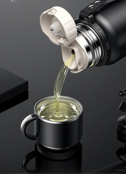 Термос большой емкости из нержавеющей стали с функцией разделения воды и чая