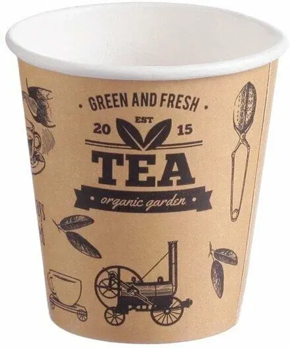 Стакан ГН 350 мл (d-90 мм) бумажный "Cafe time" (50/800 шт.) ViRiDo