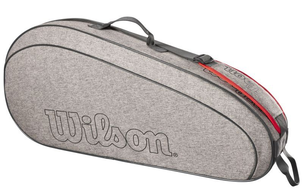 Сумка теннисная Wilson Team 3 PK Racket Bag - heather grey