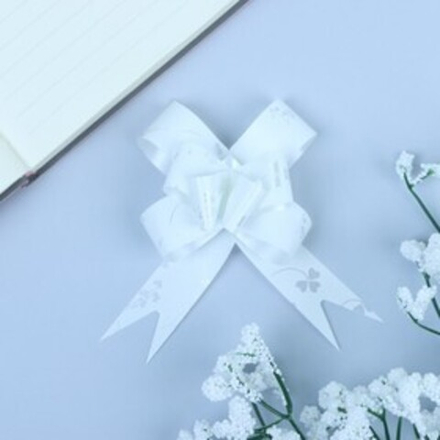 Бант - бабочка №1,8 белый клевар