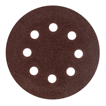 Круг абразивный на ворсовой подложке под "липучку", перфорированный, P 40, 125 мм, 5 шт Сибртех
