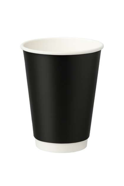 ПП Стакан 400 мл ЧЕРНЫЙ ДВУСЛОЙНЫЙ МАТОВЫЙ (18/360)