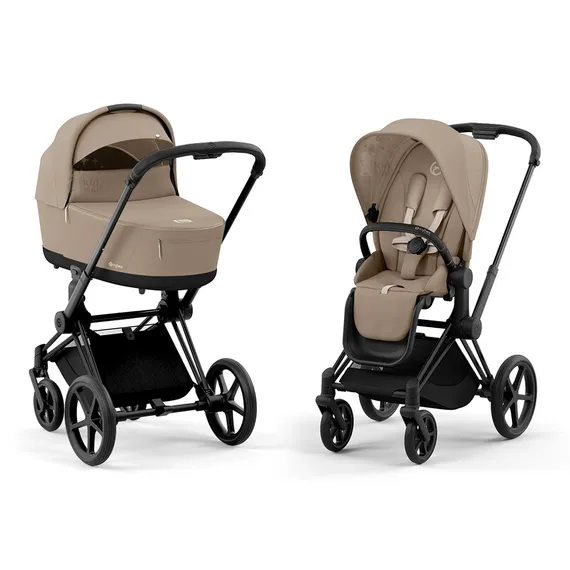 Детская коляска Cybex Priam IV 2 в 1 Cozy Beige шасси Matt Black