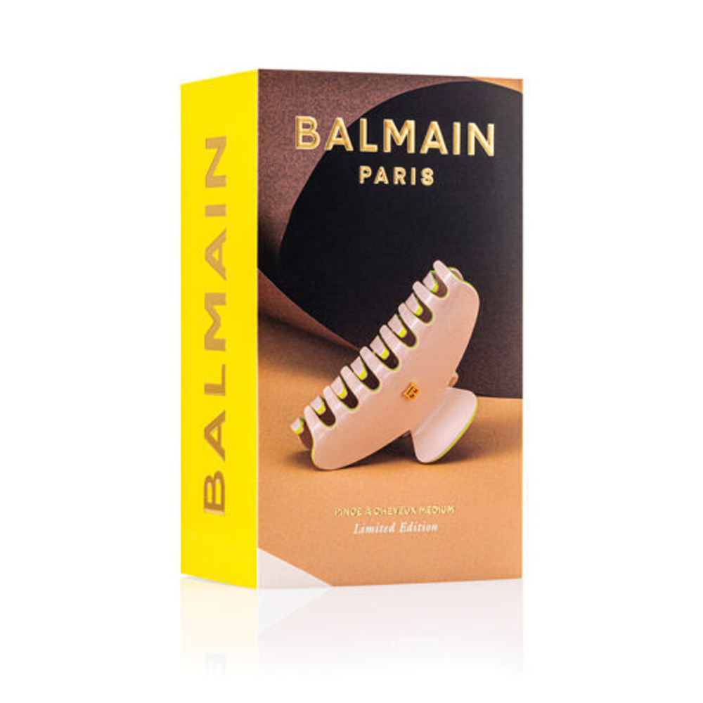 Balmain Hair Couture Заколка-краб ручной работы цвет БЕЖ размер М Limited Edition Pince