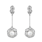 Серьги с морским белым жемчугом и бриллиантами, E0161-2/3
