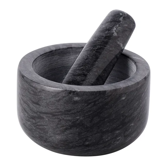 Ступка marm, 12,7х7,6 см, черный мрамор