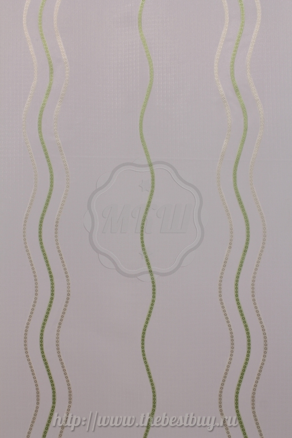 Тюль  с рисунком: Клерис (S213-2) - (300х280)х2 см. - бежево-салатовый