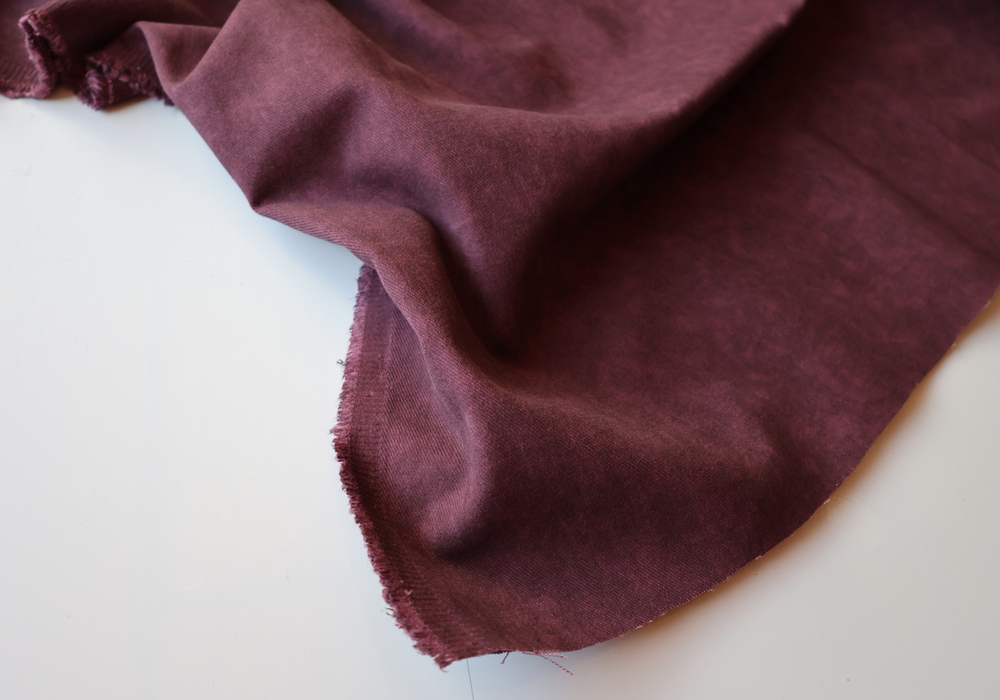 БОРДО - Хлопок твил ВАРЕНКА с ВЕЛЮР-ЭФФЕКТОМ (1362 Евгения)