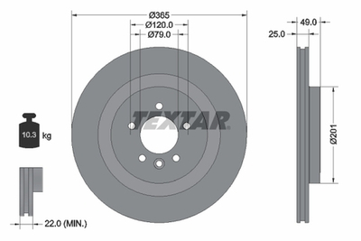 TEXTAR - 92293003-TET - Brake Disc