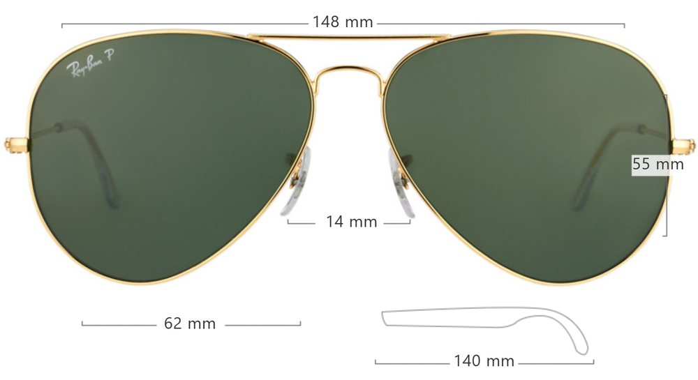 Ray Ban Aviator RB 3025 001/58 / 58 мм