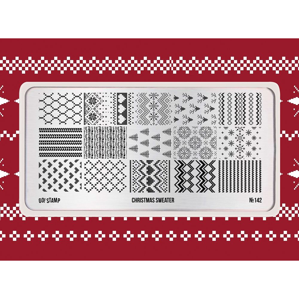 GO! Stamp Пластина для стемпинга 142 Christmas Sweater