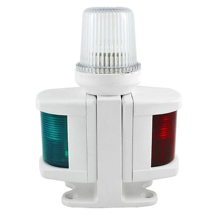 Огонь комбинированный трехцветный 125х85х170 мм, белый корпус