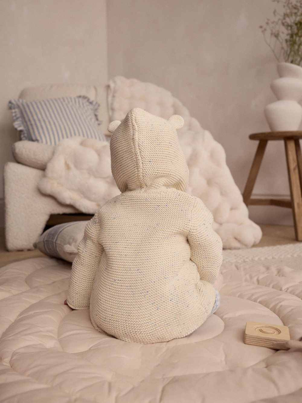 Кардиган с капюшоном для малышей Next E12-477, Светло-бежевый