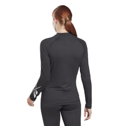 Женская теннисная футболка (dł. Рукава) Reebok Thermowarm Touch Graphic Base Layer - black