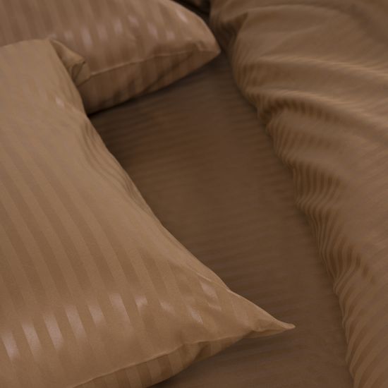 КПБ Brown, Дуэт , 50х70,  подод. 160х220 2шт , простыня 200х200х30 . HOMY