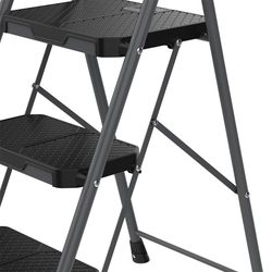 Стремянка Stable, 3 ступени, 1 м, черная