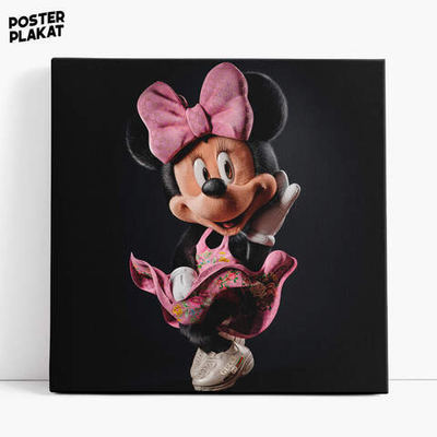 Картина Мини Маус / Minnie Mouse в Gucci, Уолт Дисней, холст с печатью на подрамнике, интерьерная, Постер Плакат