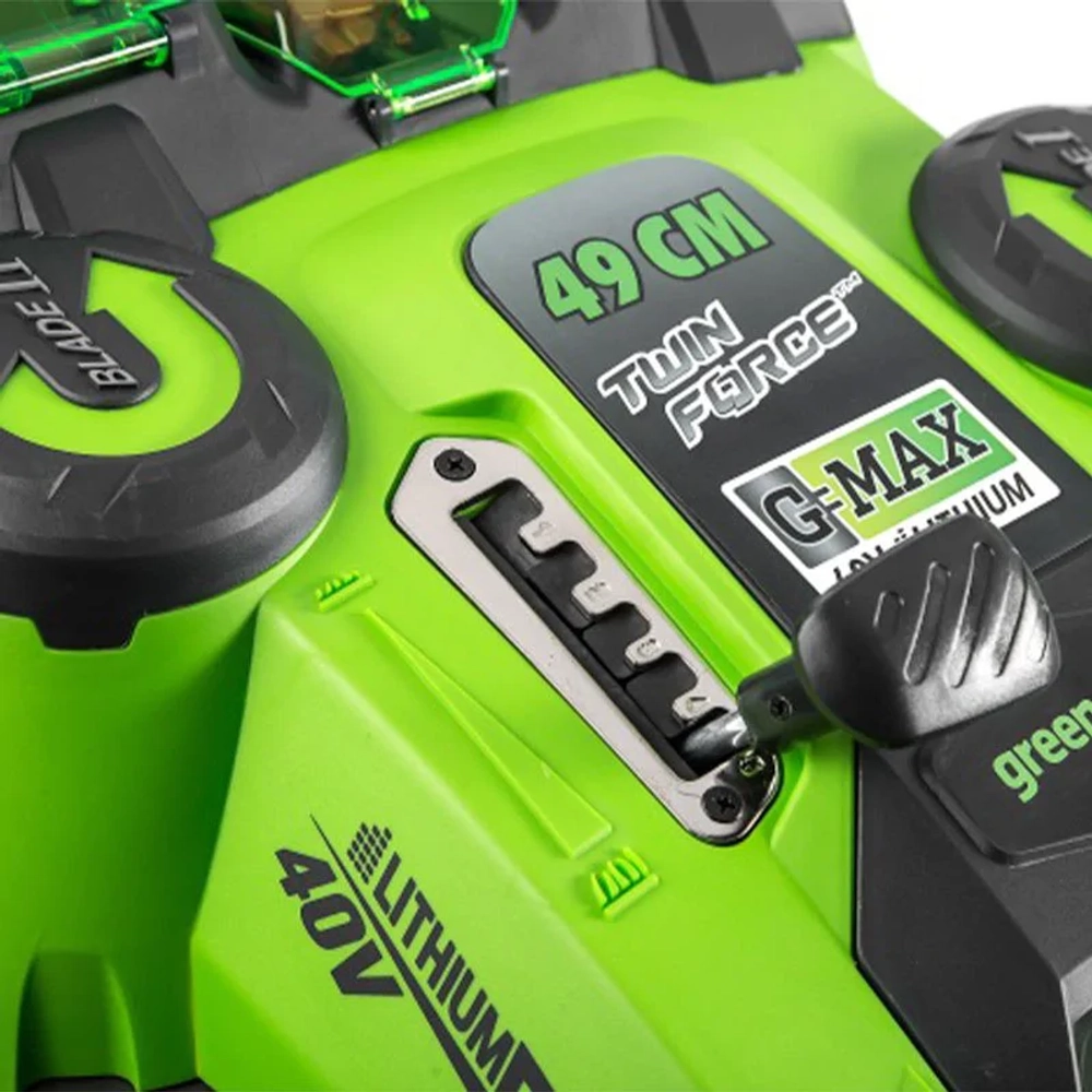 Аккумуляторная газонокосилка Greenworks G40LM49DBK4 40В (1 x 4 Ач, ЗУ) нож 49 см, 2500207VB