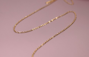 Цепь мелкая 1 мм Южная Корея(блеск) позолото