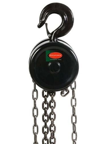 Лебедка механическая подвесная с фиксацией цепи натяжения, 1т (длина цепи - 2.5м) в кейсе RockForce##Rock FORCE RF-TRC9010S BIG
