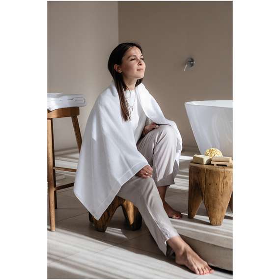 Полотенце банное белого цвета Essential, 90х150 см