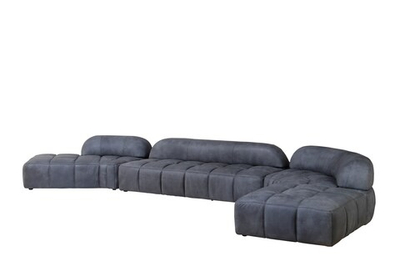 Диван модульный Qube Anthracite Fontainebleau Leather