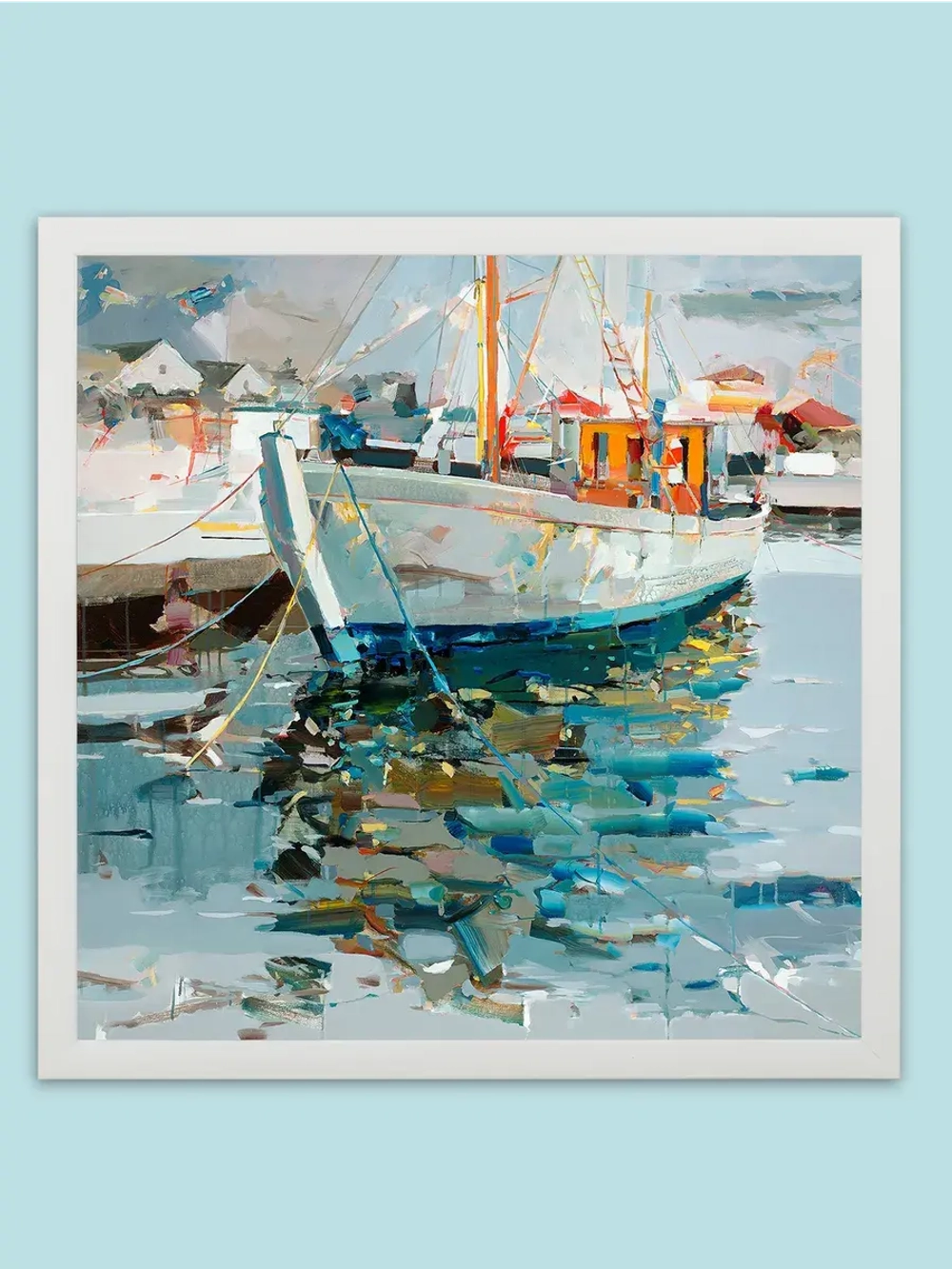 Картина на подрамнике в раме 43*43 см