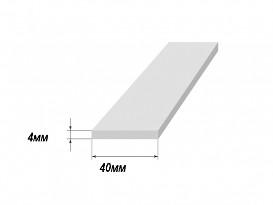Полоса стальная г/к 4мм 1м. погонный