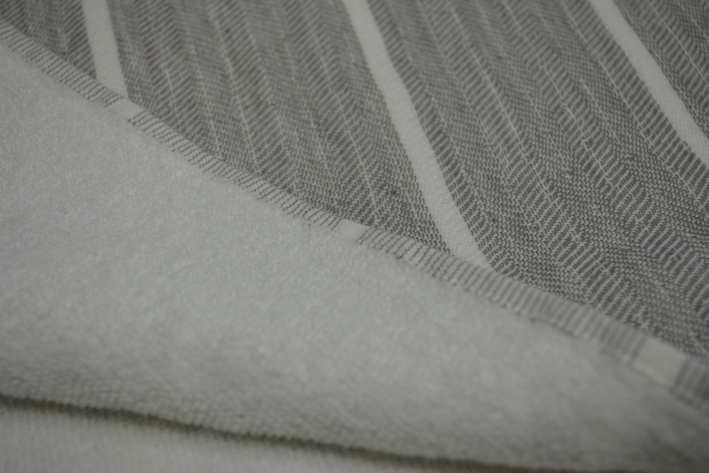 Элитное полотенце пляжное Estiva слоновая кость-дымчатое от Hamam