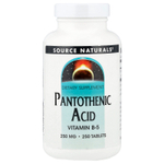 Source Naturals, пантотеновая кислота, 250 мг, 250 таблеток