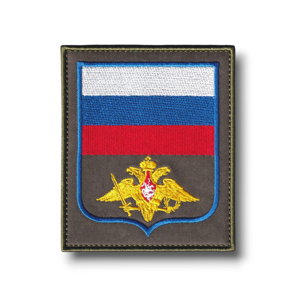 Шеврон ВС РФ Нарукавный Офисный (Орел МО) / Олива С Синим Кантом | ATRIBUTICASTORE.RU