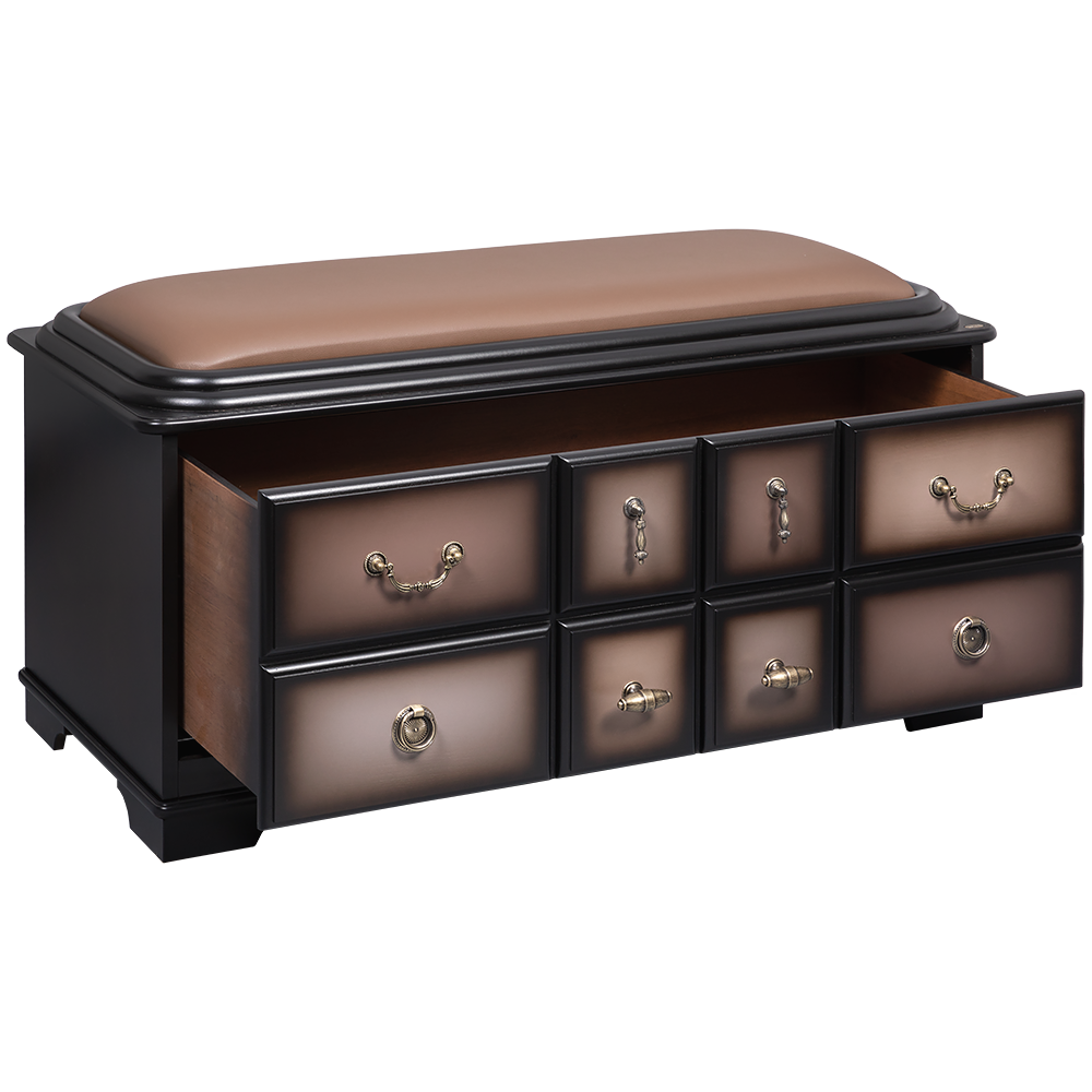 Банкетка Пандора 2 с ящиком Орех Оберджин Шоколад