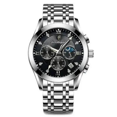 Часы наручные кварцевые POEDAGAR на металлическом браслете, серебристый W9022200-07
