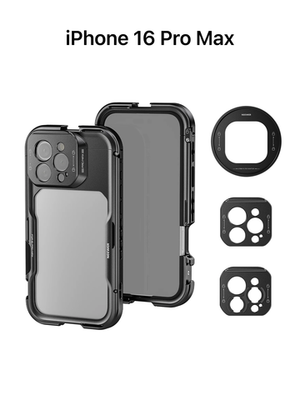 Чехол алюминиевый с поддержкой объективов для Apple iPhone 16 Pro Max с NEEWER PA074