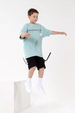 Фуфайка (футболка) для мальчика Леон-1 Виотекс ПЫЛЬНО-ГОЛУБОЙ