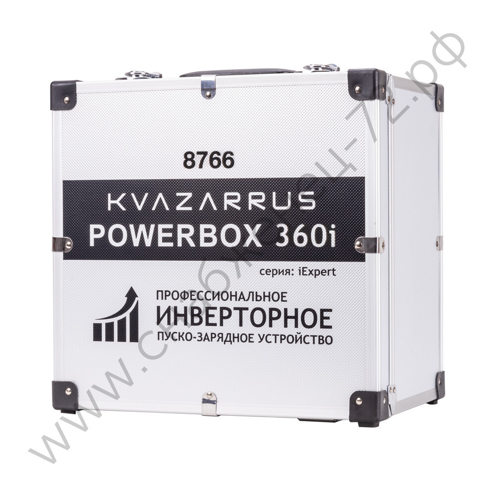 Инверторное пуско-зарядное устройство KVAZARRUS PowerBox 360i, таймер, алюминиевый кейс