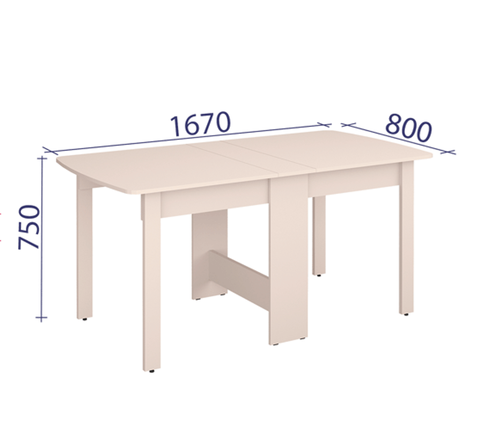 Колибри-13 (DaVita) Стол-книжка (кашемир)