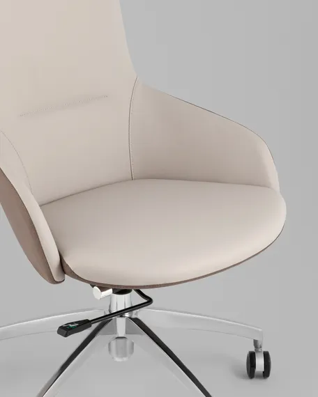 Кресло офисное Soulo светло-серый, коричневый