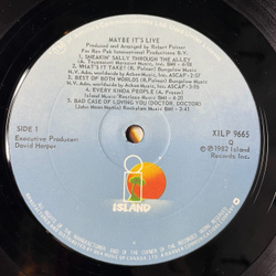 Винтажная виниловая пластинка LP Robert Palmer Maybe It's Live (Canada 1982)
