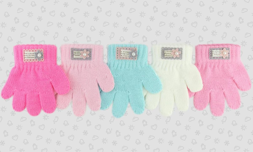 Перчатки дет. TG-616д р.12(12) ассорт. (Теплыши), 1 шт.