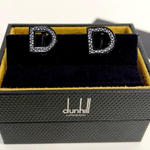 Запонки Dunhill D-Buckle (латунь,кожа ската)