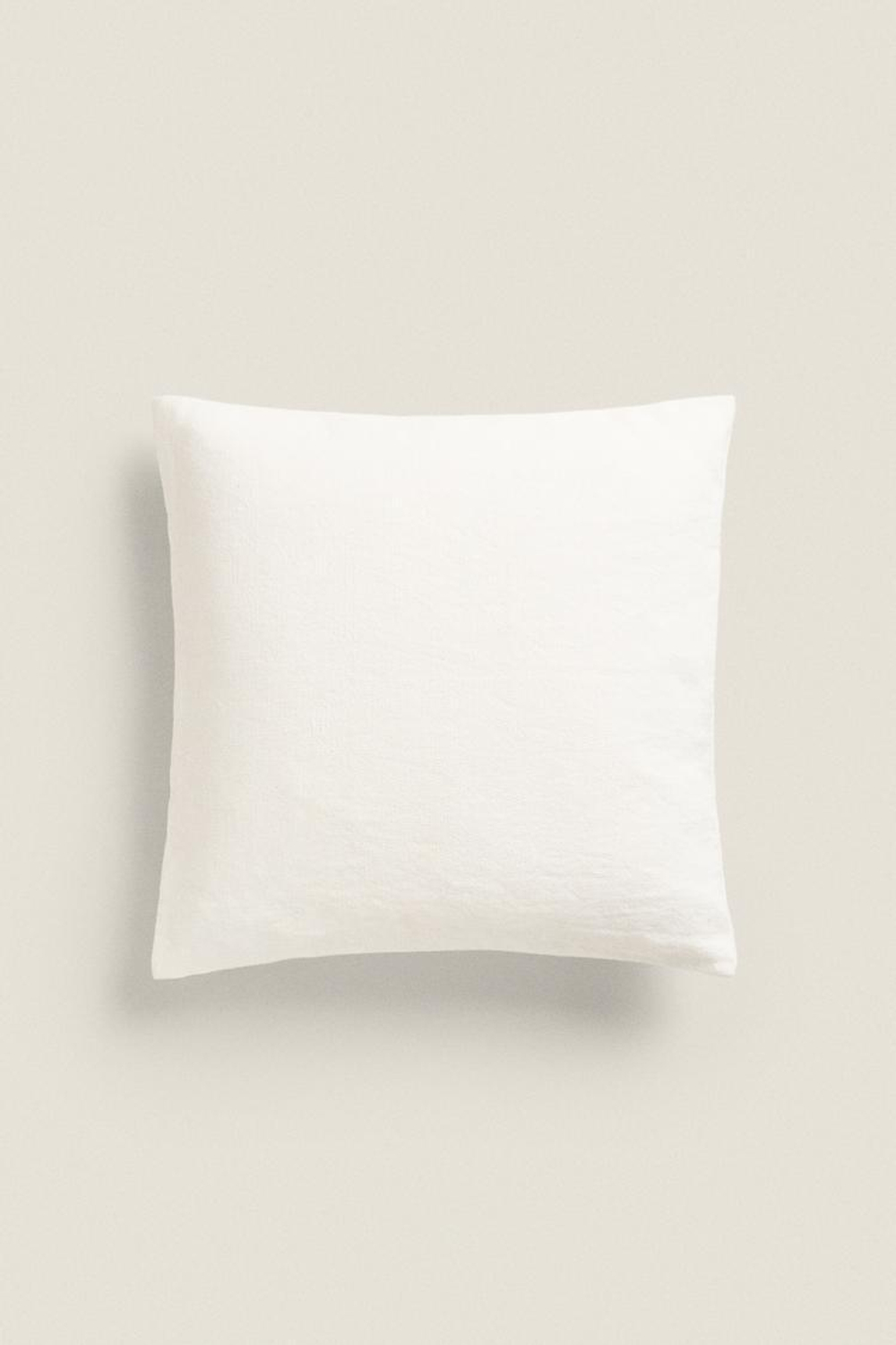 ZARA HOME ЧЕХОЛ НА ПОДУШКУ С ВЫШИВКОЙ, КРЕМОВЫЙ