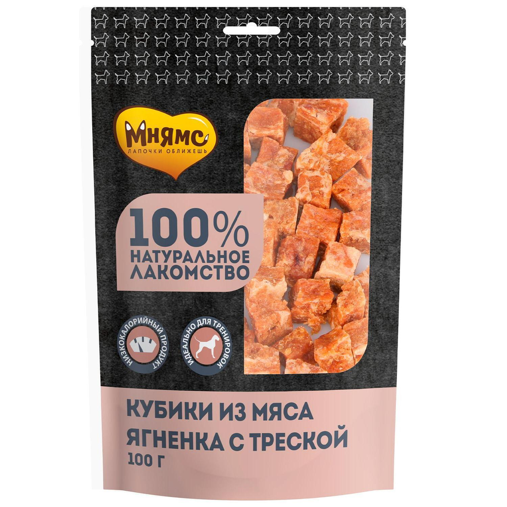 Лакомство для собак Мнямс, 100 г, ягненок с треской