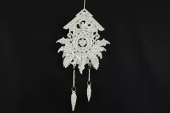 Украшение "Часики" цвет серебро, 17 см. (150043)