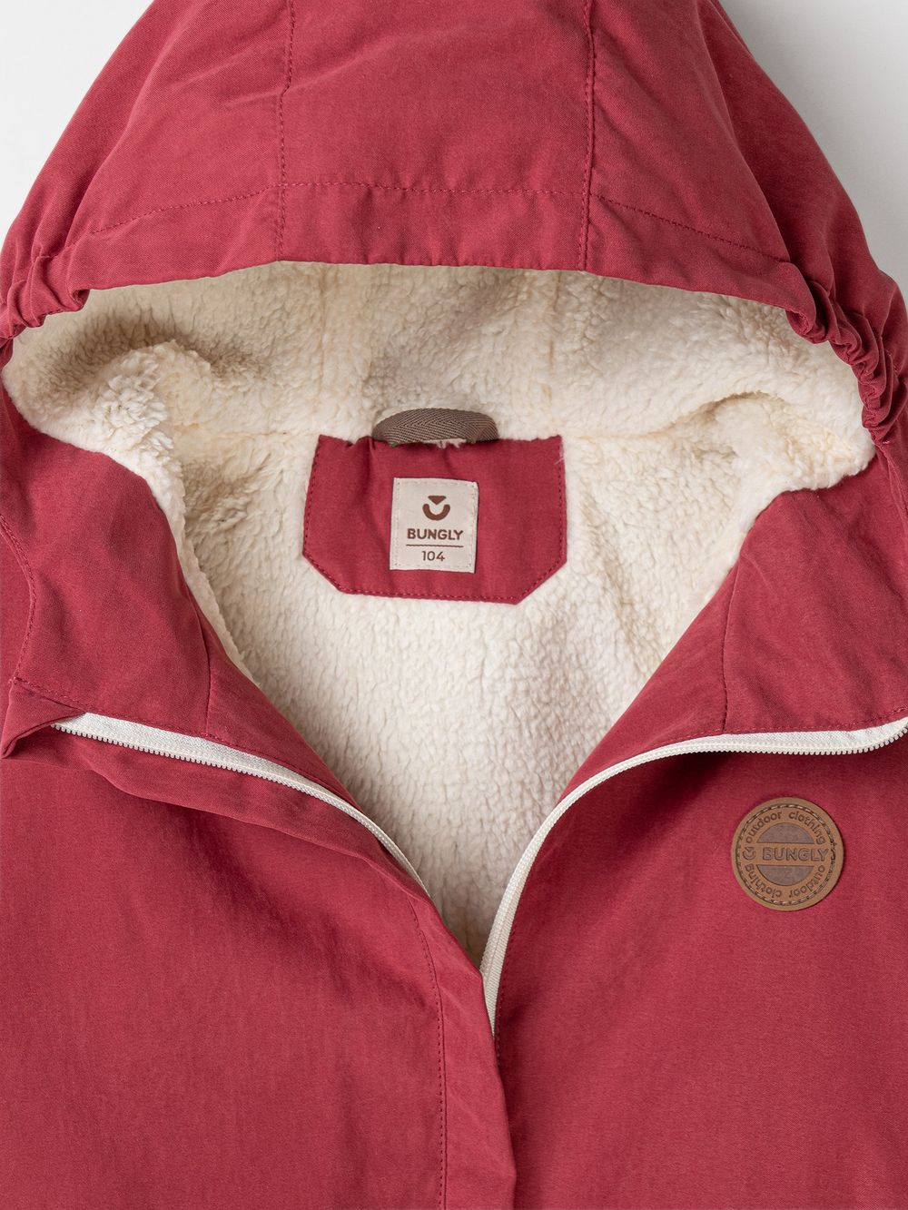 Куртка оверсайз на меху "Клюква"