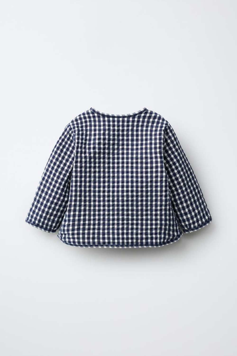 ZARA КУРТКА В КЛЕТКУ ВИШИ, МОРСКОЙ СИНИЙ