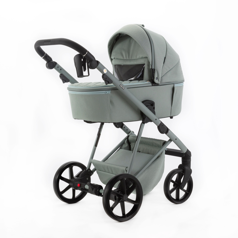 Детская универсальная коляска Adamex Delta Natura - DN-8 Mint (мята, ткань)