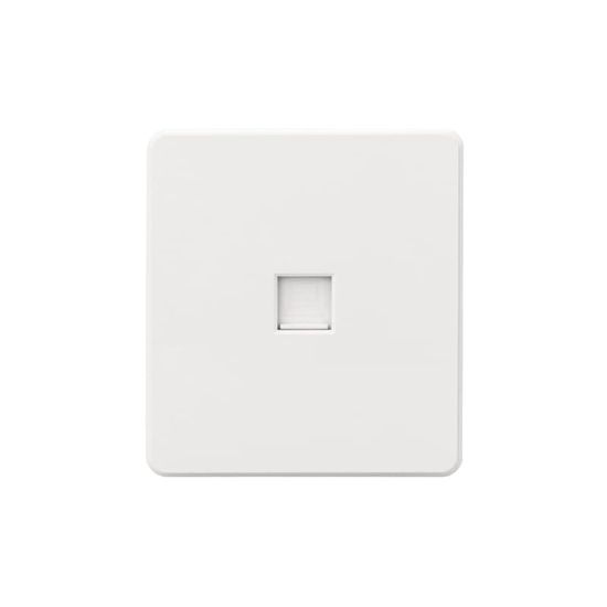 Розетка ROUND компьютерная RJ45 кат6 с/у перламутр KRANZ