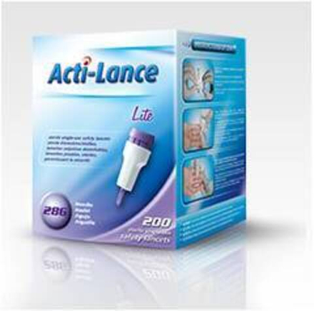 Ланцеты  Acti-lance Lite (Игла 28 G) 1,5 мм  (кровоток низкий) , 1 упаковка
